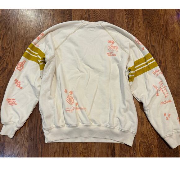 Mother Women's The Biggie Concert Raglan Pullover Sweatshirt – Cream – Sz Small - Picture 2 of 9